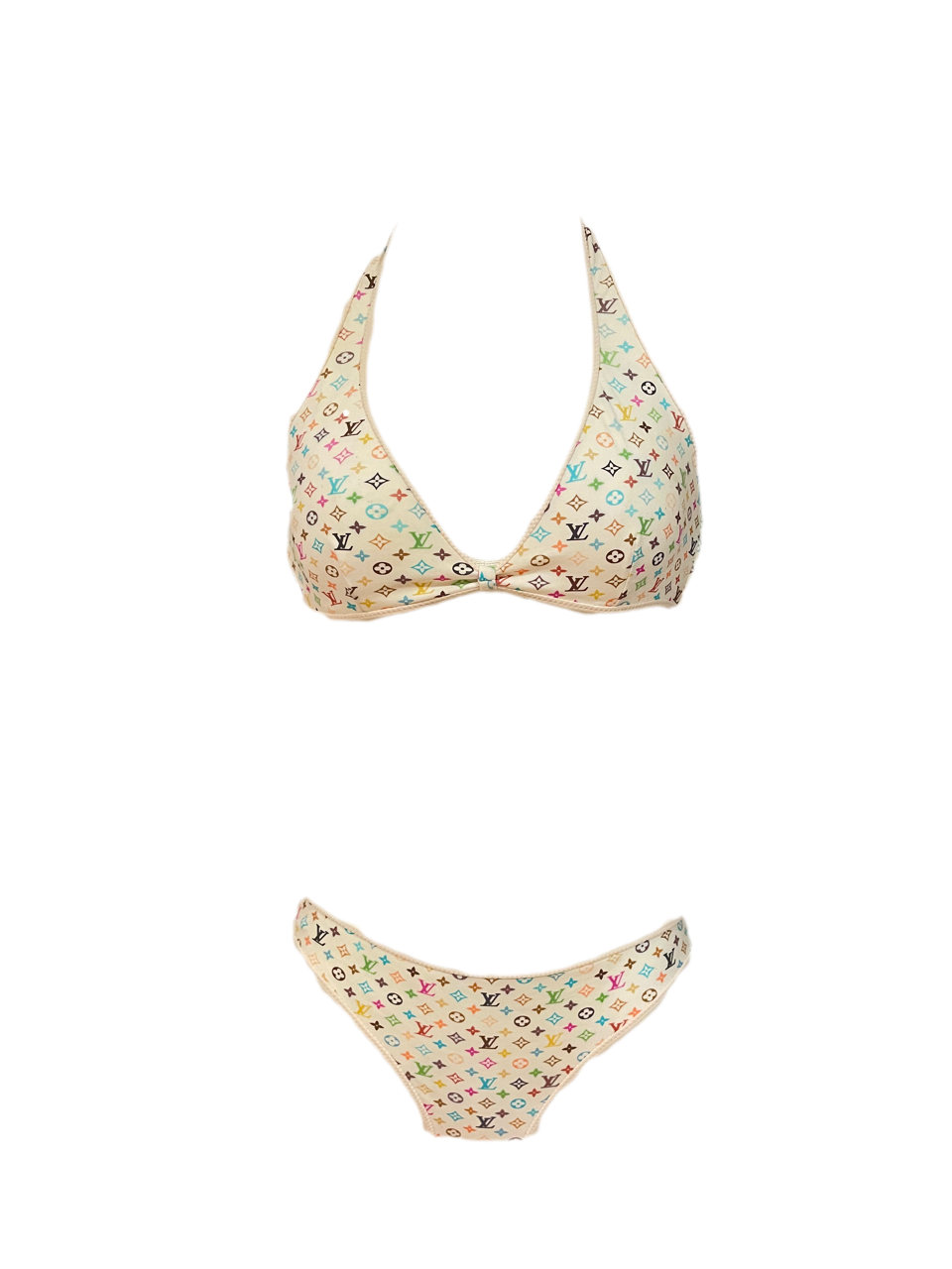 LOUIS VUITTON Vintage Monogram Multicolor Swimwear Bikini Set