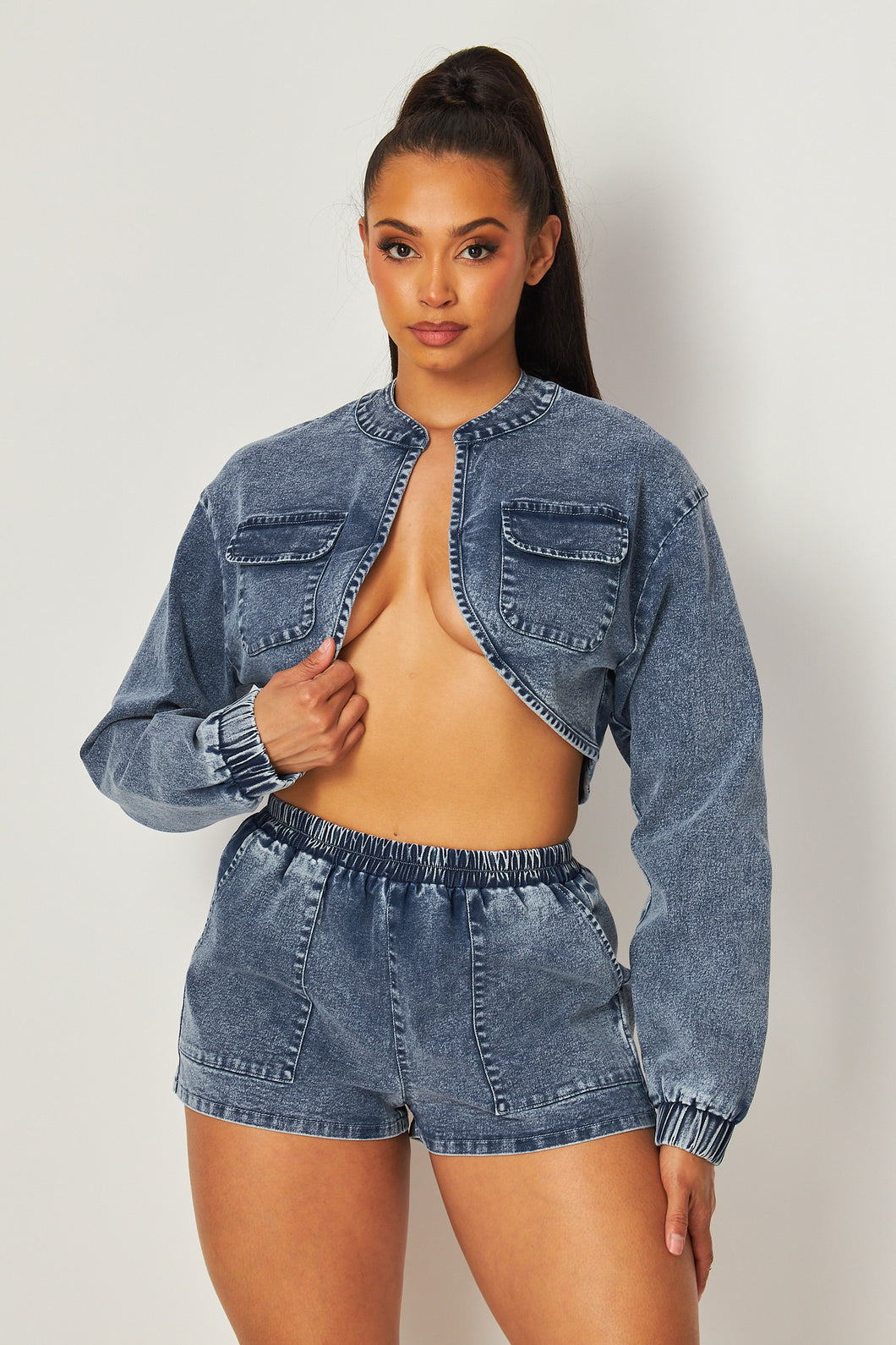 Mimi Denim Short Set