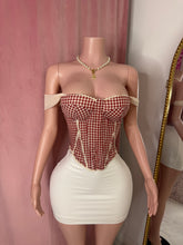 Load image into Gallery viewer, Gingham Corset - Red
