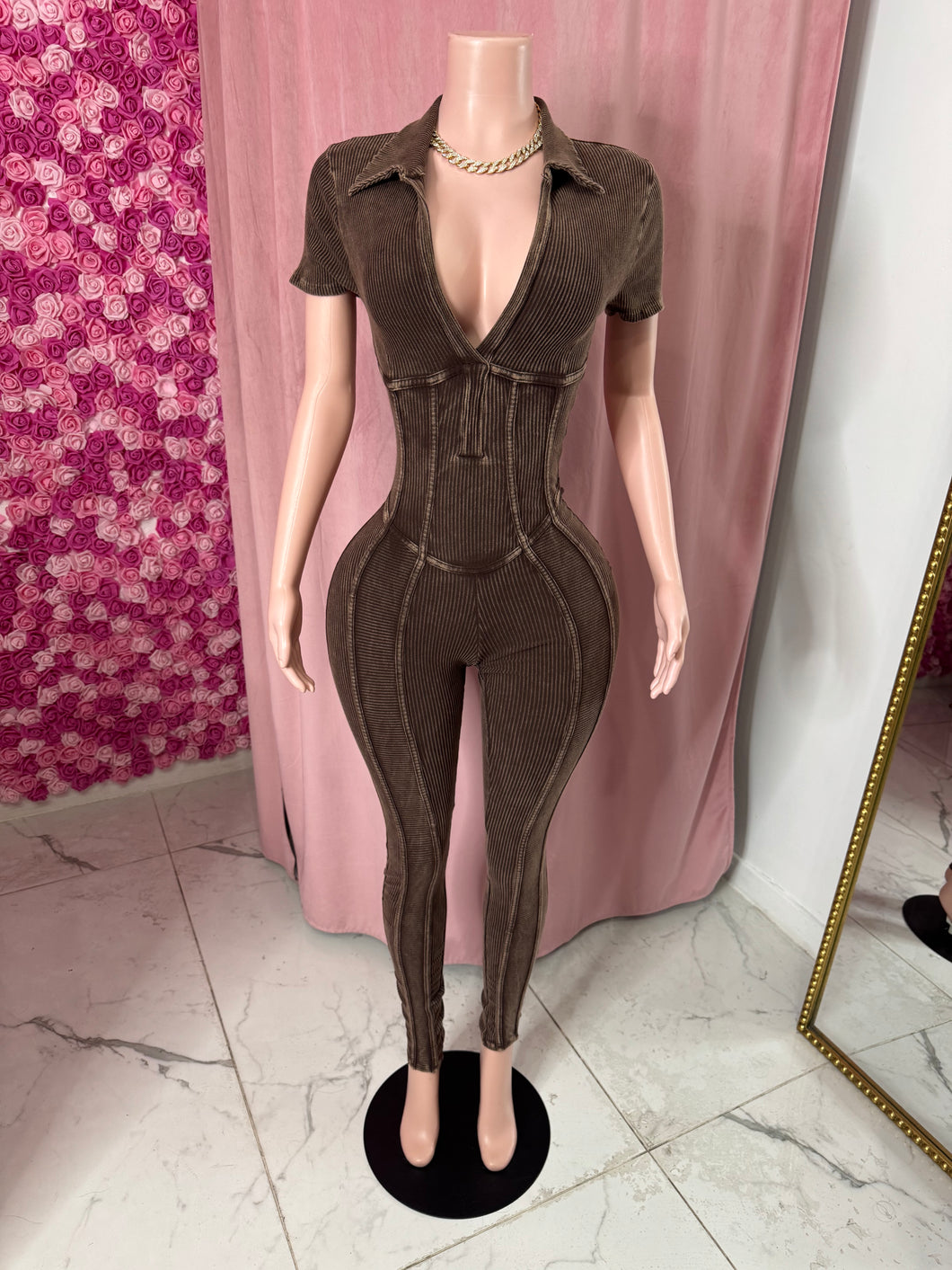 Maya Jumpsuit - Brown