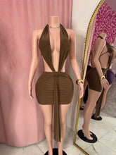 Load image into Gallery viewer, Athena mini dress - Brown
