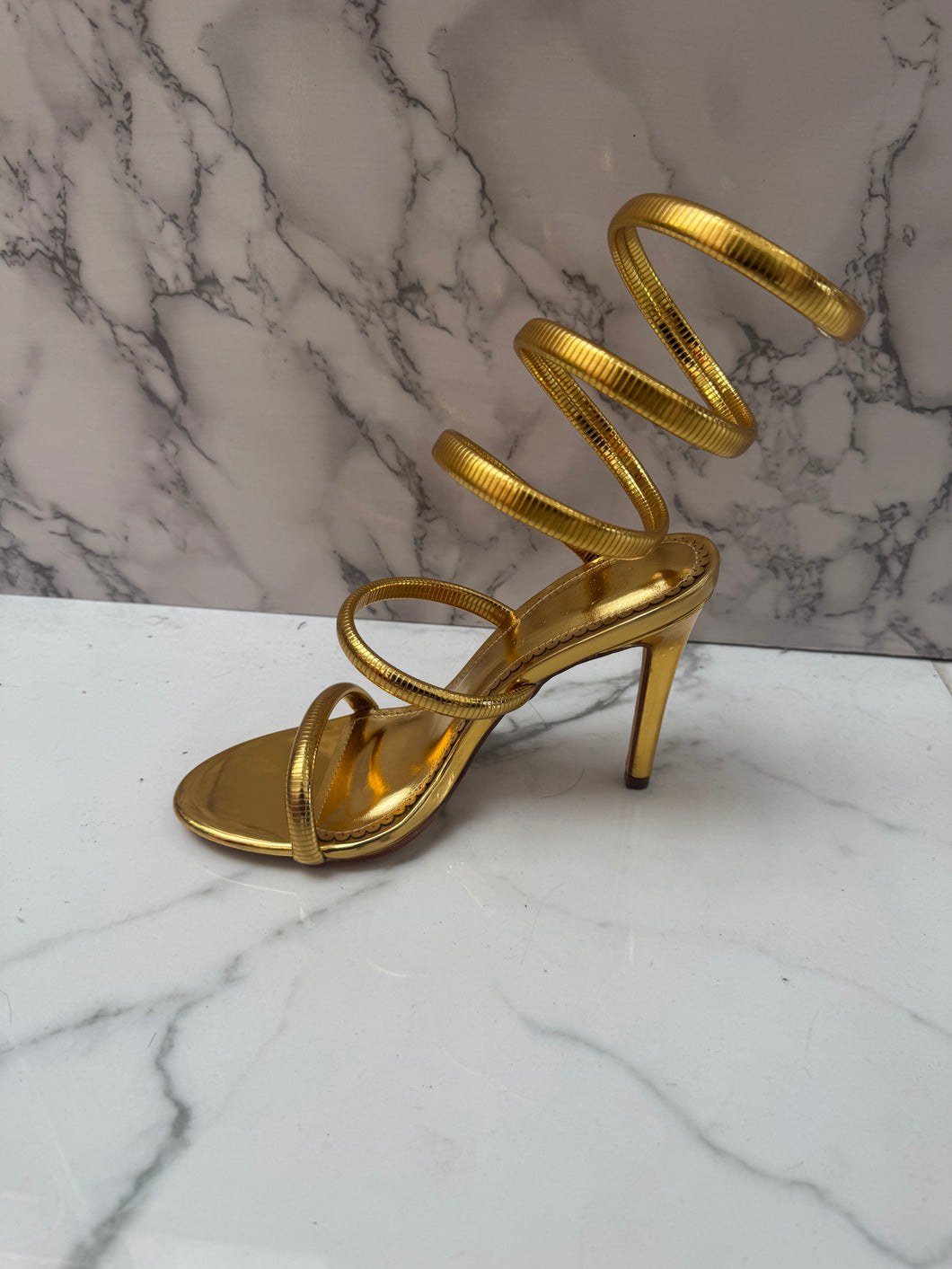 LaceUp Heels - Gold