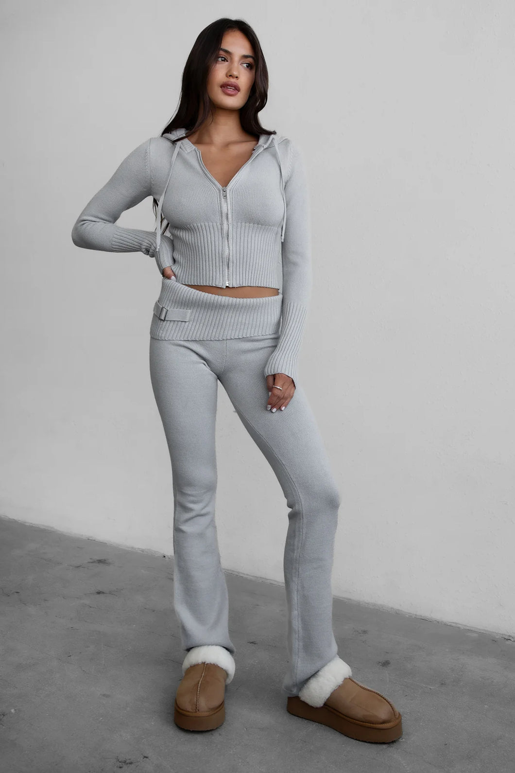 Leila Knit Set - Grey