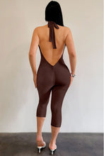 Load image into Gallery viewer, Jasmine Capri  Jumpsuit -Brown
