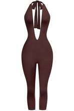 Load image into Gallery viewer, Jasmine Capri  Jumpsuit -Brown
