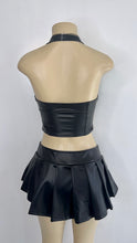 Load image into Gallery viewer, Leather Pleated Mini Skirt
