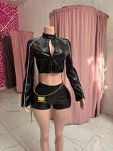Load image into Gallery viewer, Black Crop Racer Jacket
