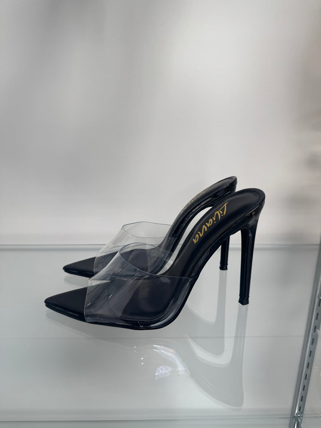 Clear Heels - Black