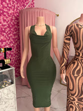 Load image into Gallery viewer, Gaia Midi Dress - Olive Green
