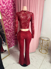 Load image into Gallery viewer, Janelle Laced Set - Burgundy
