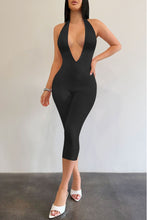 Load image into Gallery viewer, Jasmine Capri  Jumpsuit - Black
