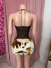 Load image into Gallery viewer, Cow Print Mini Skirt
