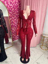 Load image into Gallery viewer, Janelle Laced Set - Burgundy
