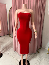 Load image into Gallery viewer, Tube Midi Dress - Red
