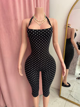 Load image into Gallery viewer, Hailey Polka Dot Romper - Black
