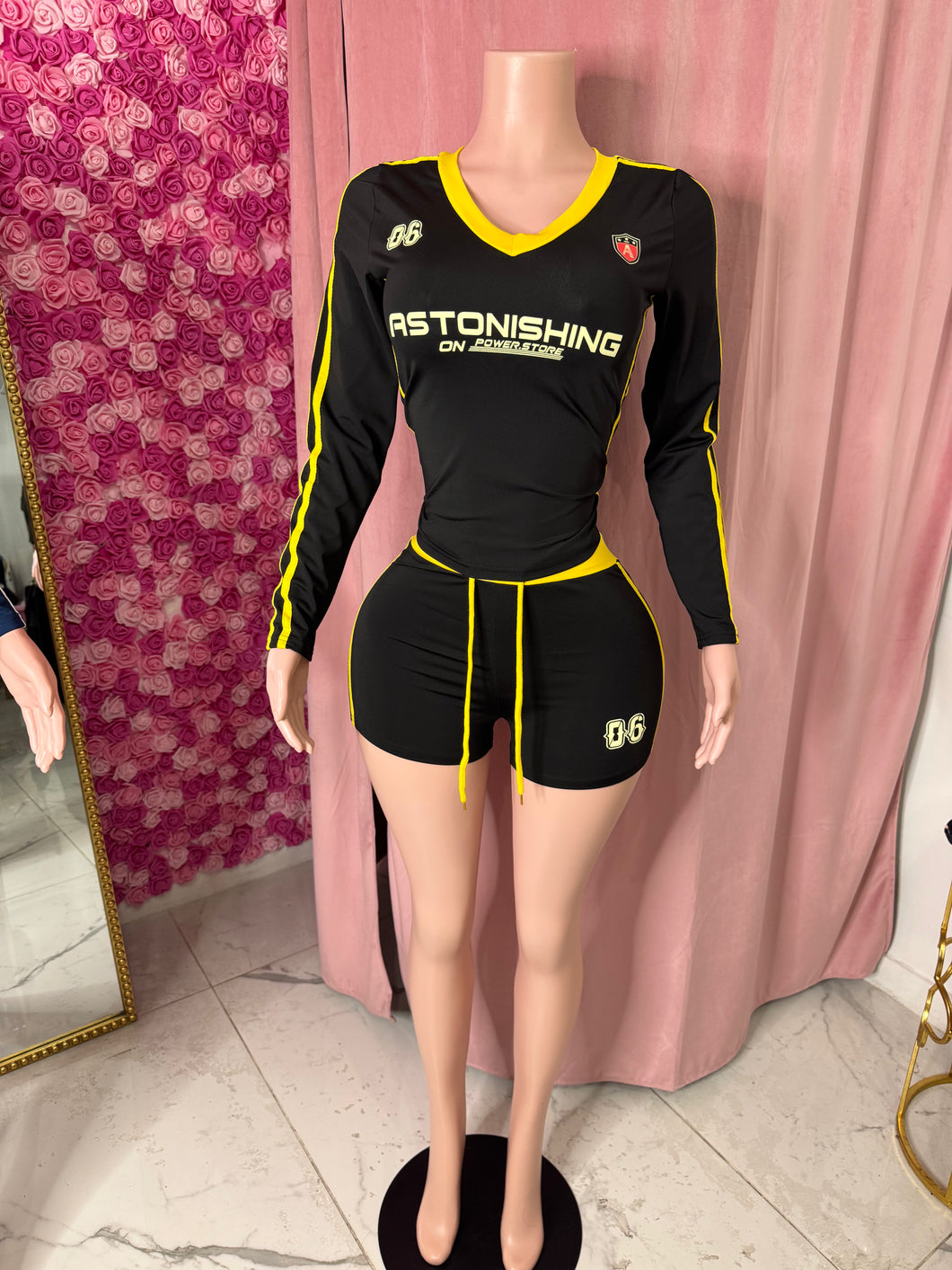 Astronaut Short Set - Black