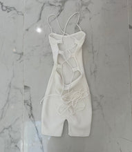 Load image into Gallery viewer, Lace Up Romper - White
