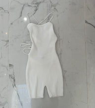 Load image into Gallery viewer, Lace Up Romper - White
