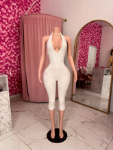 Load image into Gallery viewer, Lace Capri Jumpsuit - White
