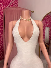 Load image into Gallery viewer, Lace Capri Jumpsuit - White
