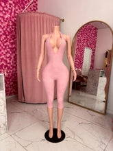 Load image into Gallery viewer, Lace Capri Jumpsuit - Pink
