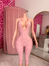 Load image into Gallery viewer, Lace Capri Jumpsuit - Pink
