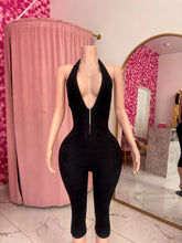 Load image into Gallery viewer, Lace Capri Jumpsuit - Black
