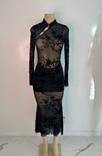 Load image into Gallery viewer, Hard to Forget Black Mesh Dress
