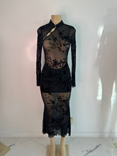 Load image into Gallery viewer, Hard to Forget Black Mesh Dress
