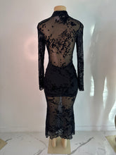 Load image into Gallery viewer, Hard to Forget Black Mesh Dress
