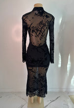 Load image into Gallery viewer, Hard to Forget Black Mesh Dress
