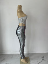 Load image into Gallery viewer, Yonce Silver Leggings
