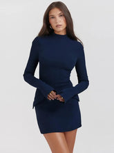 Load image into Gallery viewer, Jolie Long Sleeve Mini Dress - Blue
