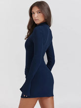 Load image into Gallery viewer, Jolie Long Sleeve Mini Dress - Blue
