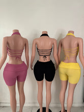 Load image into Gallery viewer, Stella Ribbed 2-Piece Halter Set - Yellow
