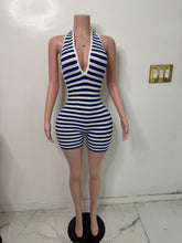 Load image into Gallery viewer, Areti Striped Romper - Blue
