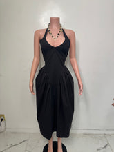 Load image into Gallery viewer, Despoina Poplin Summer Dress - Black
