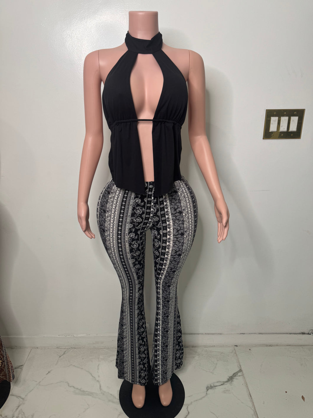 Marcel Rodeo Halter Top - Black