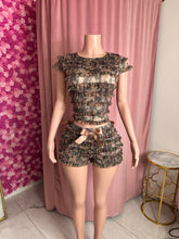 Load image into Gallery viewer, Camo Ruffled Short Set - Green
