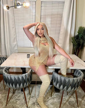 Load image into Gallery viewer, Gold Glam 3 piece Short Set
