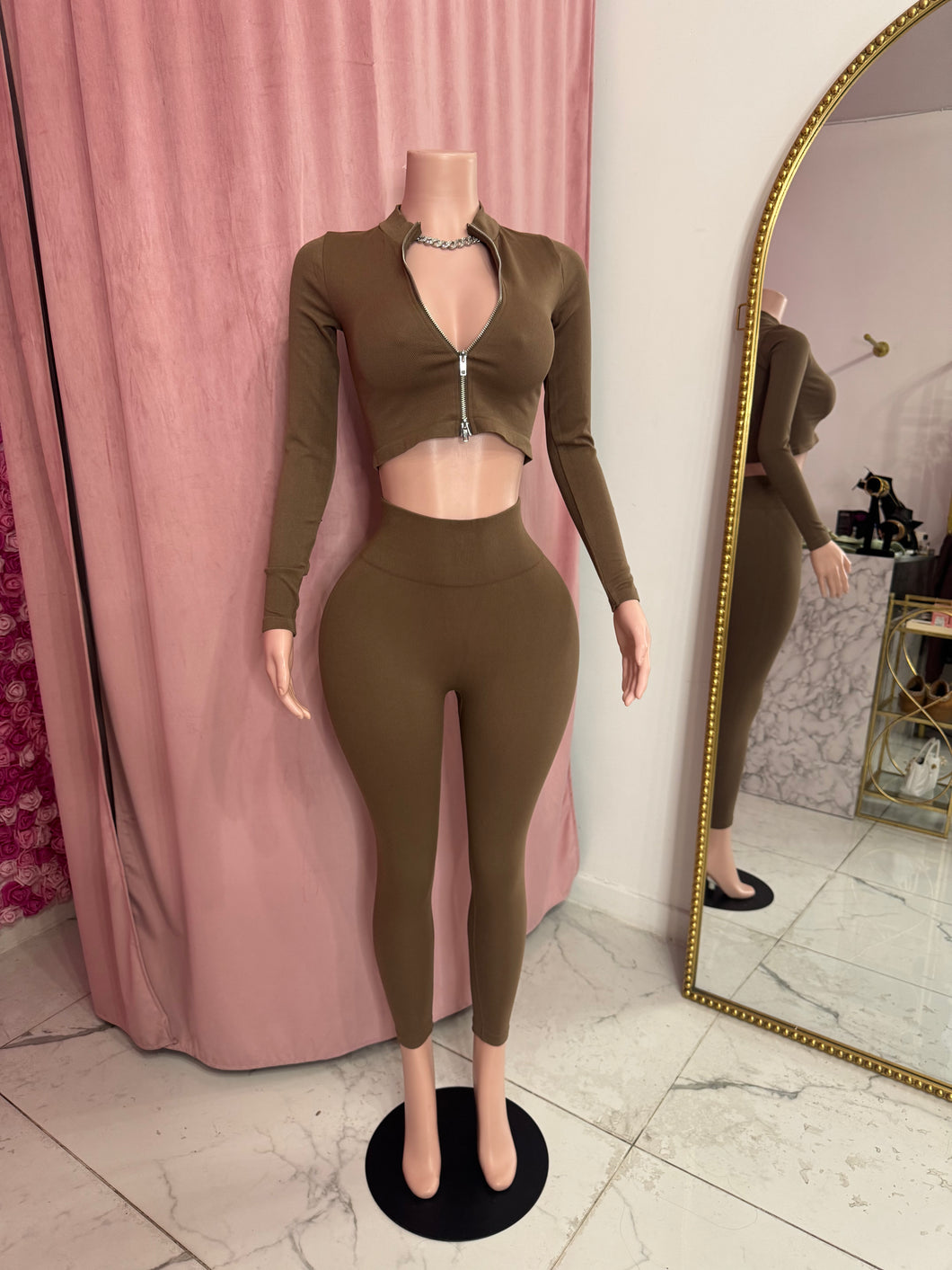 Adore Leggings Set - Brown