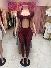 Load image into Gallery viewer, Solite Laced Jumpsuit - Burgundy
