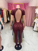 Load image into Gallery viewer, Solite Laced Jumpsuit - Burgundy
