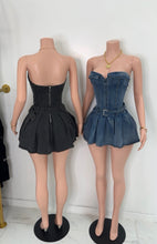 Load image into Gallery viewer, Doll Denim Dress - Dark Denim
