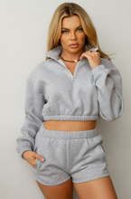 Load image into Gallery viewer, Adore Crop Sweatshirt - Gray
