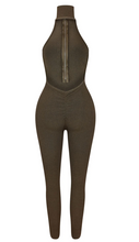 Load image into Gallery viewer, Baddie Brown Halter Jumpsuit
