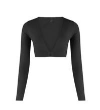 Load image into Gallery viewer, Black Long Sleeve Crop Top
