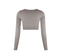 Load image into Gallery viewer, Ash Grey Longsleeve Crop
