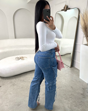 Load image into Gallery viewer, Lexi Denim Cargos
