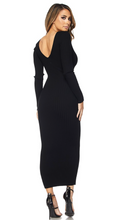 Load image into Gallery viewer, Lauren Ribbed Knit Dress - Black
